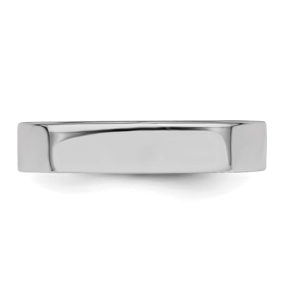 Sterling Silver Rhodium-plated 4mm Flat Band