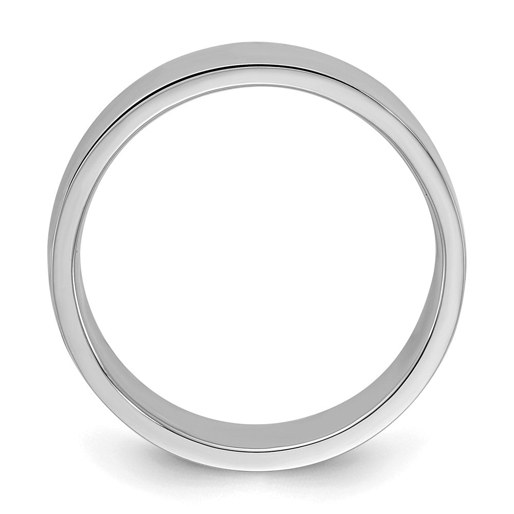Sterling Silver Rhodium-plated 6mm Flat Band
