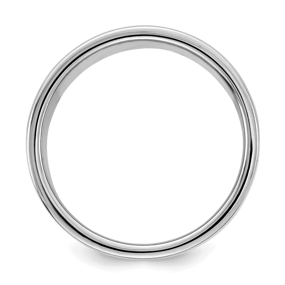Sterling Silver Rhodium-plated 8mm Flat Band