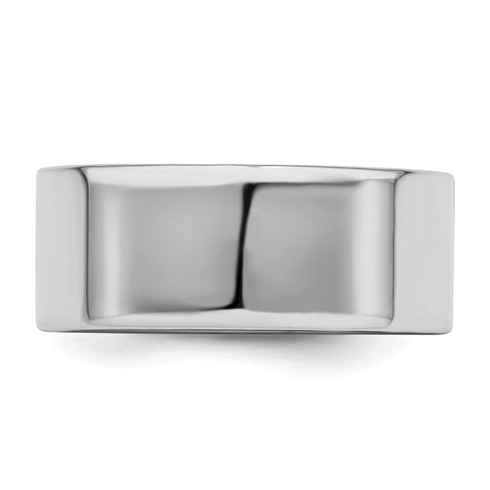 Sterling Silver Rhodium-plated 8mm Flat Band