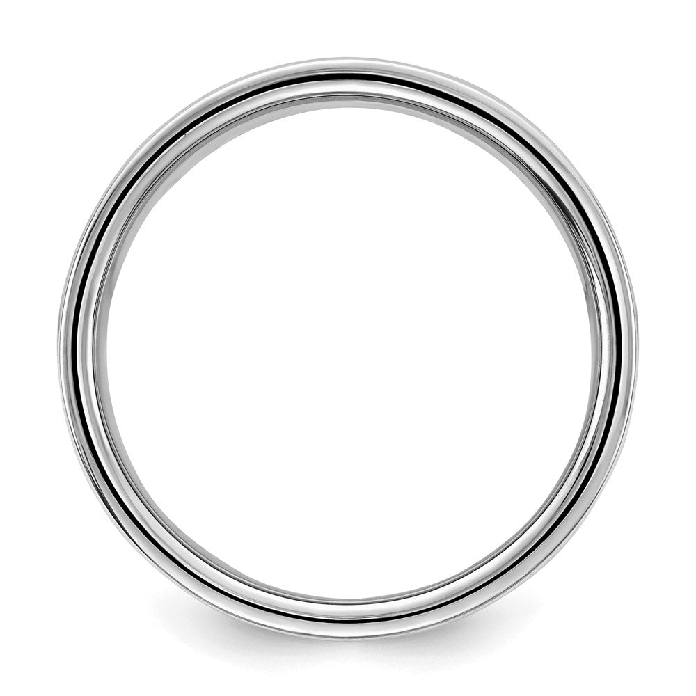 Sterling Silver Rhodium-plated 9mm Flat Band