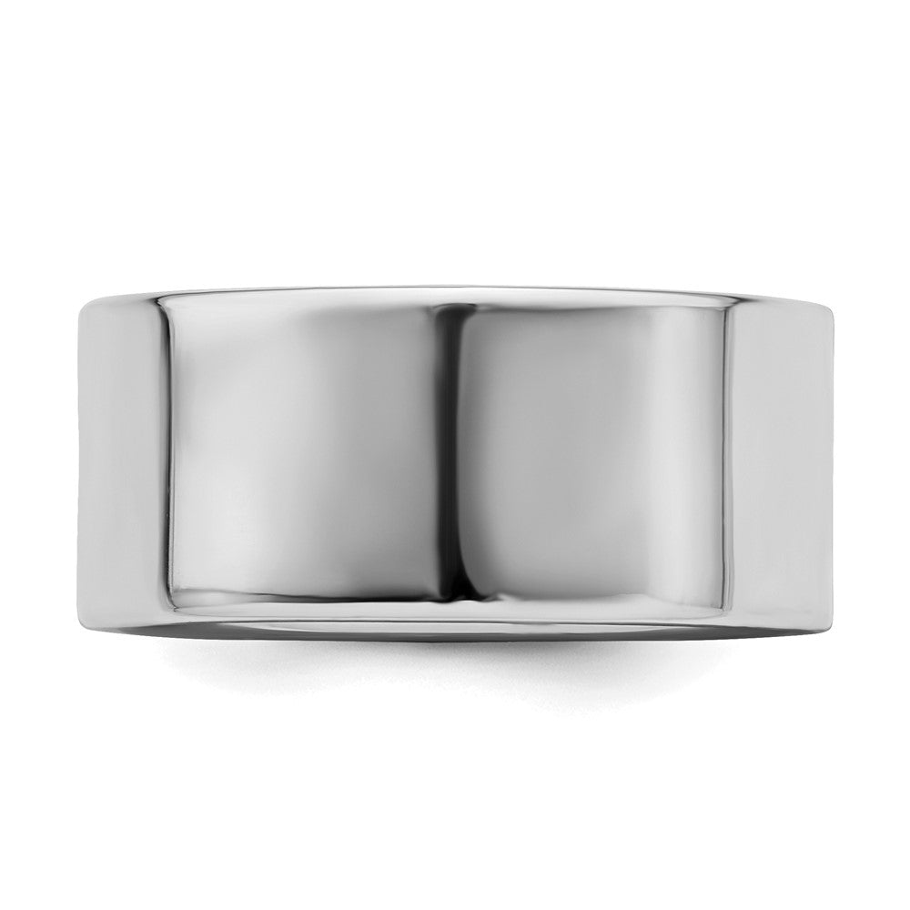 Sterling Silver Rhodium-plated 9mm Flat Band