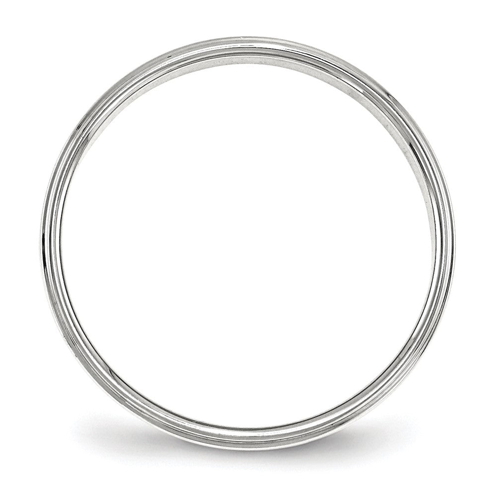 Sterling Silver 4mm Flat w/ Step Edge Band