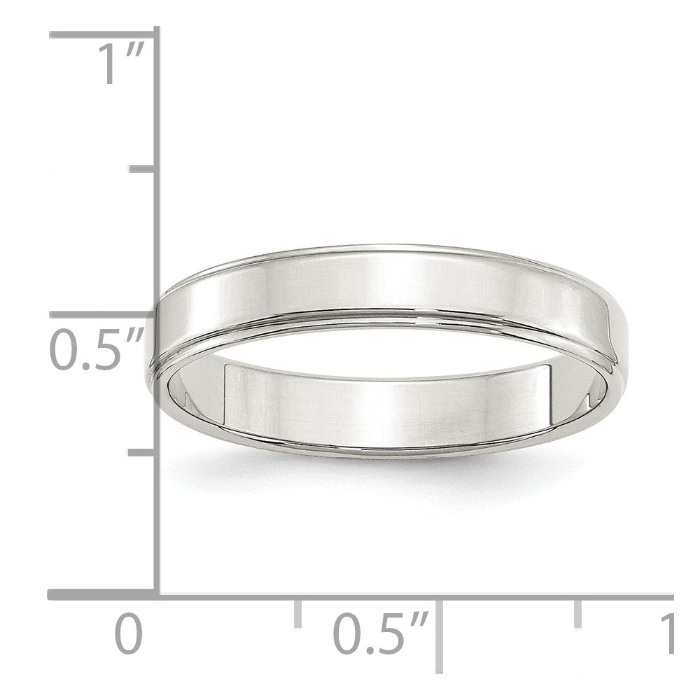 Sterling Silver 4mm Flat w/ Step Edge Band