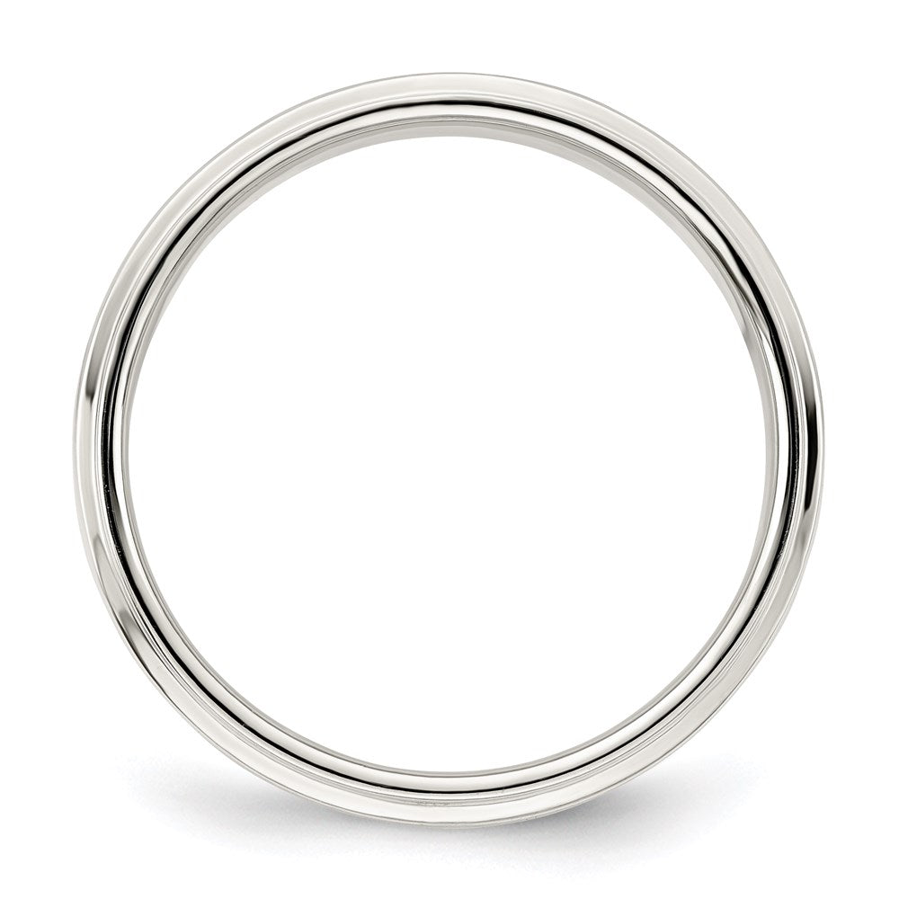 Sterling Silver 5mm Flat w/ Step Edge Band