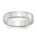 Sterling Silver 5mm Flat w/ Step Edge Band