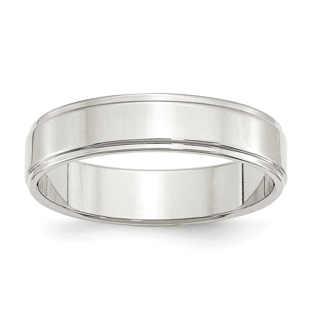 Sterling Silver 5mm Flat w/ Step Edge Band