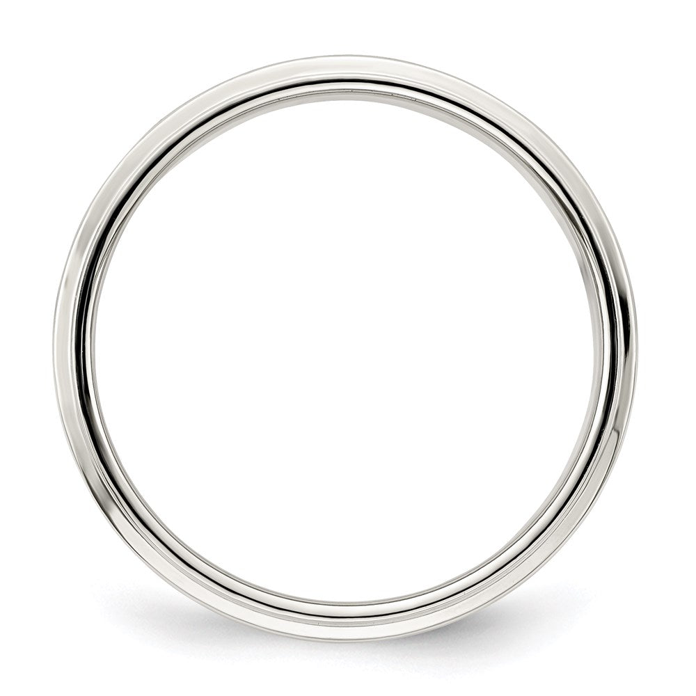 Sterling Silver 6mm Flat w/ Step Edge Band