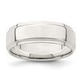 Sterling Silver 7mm Flat w/ Step Edge Band