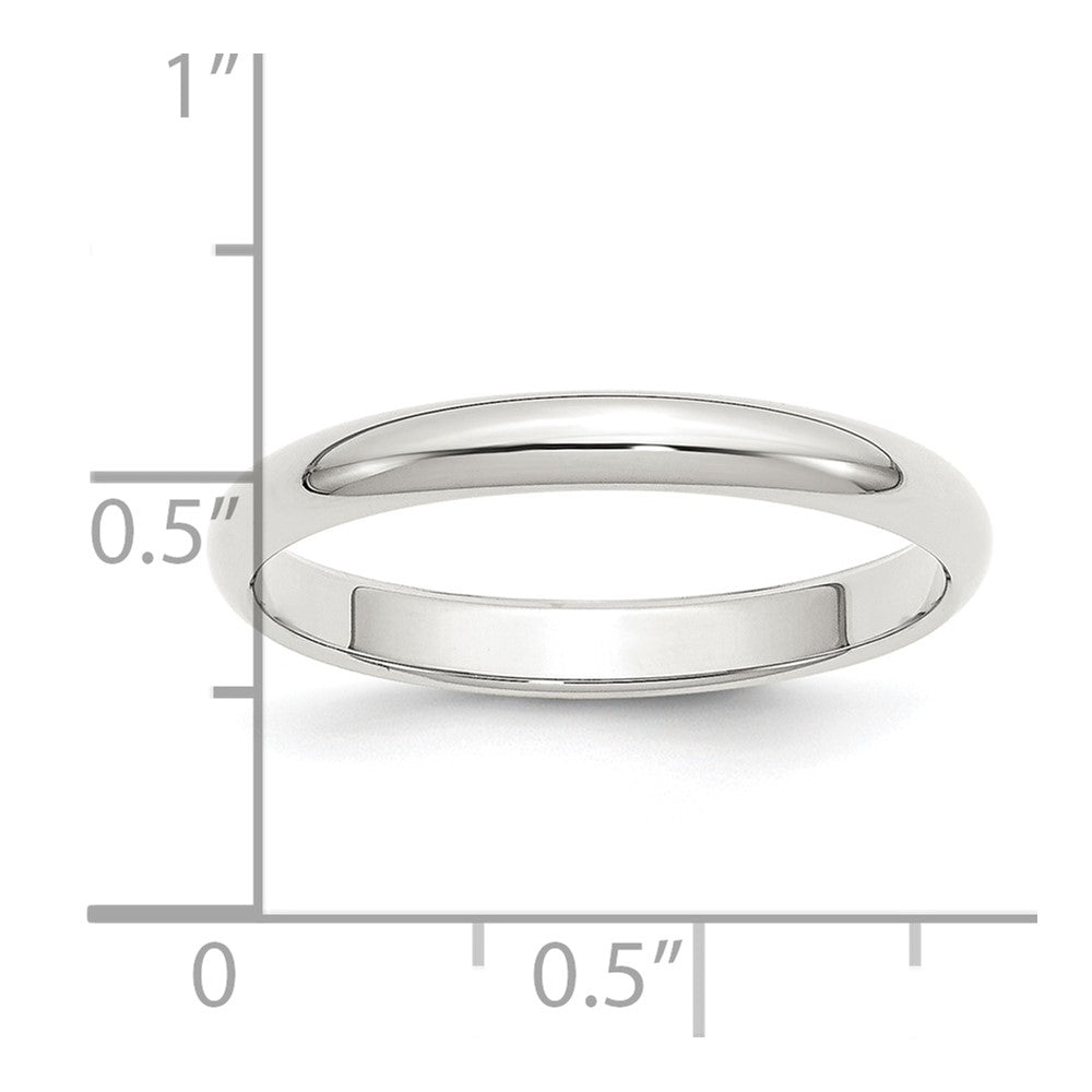 Sterling Silver 3mm Half-Round Band