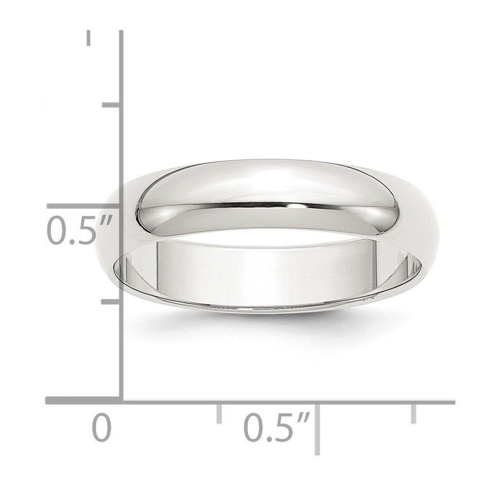 Sterling Silver 5mm Half-Round Band