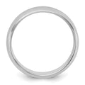 Sterling Silver Rhodium-plated 5mm Half-Round Band