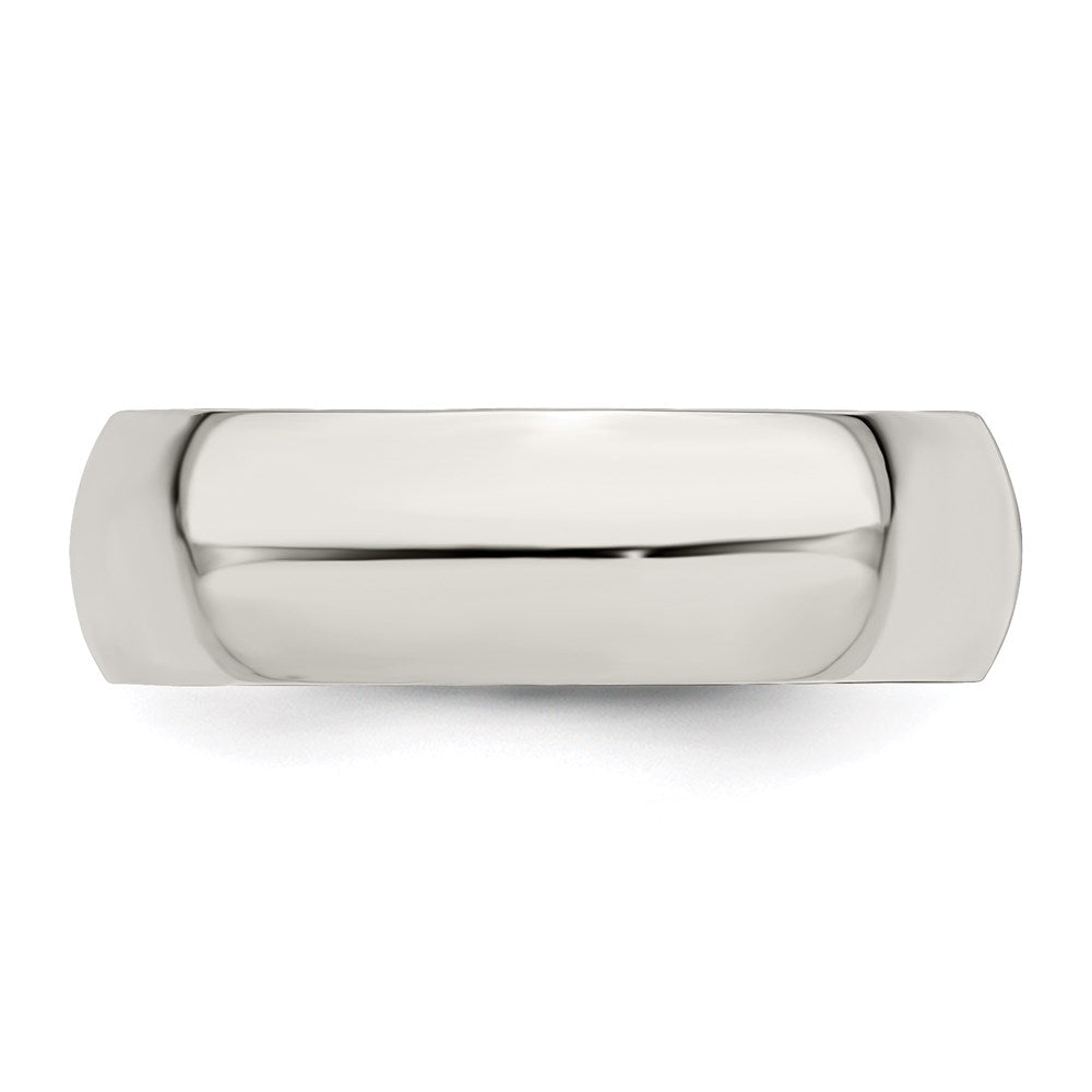 Sterling Silver 7mm Half-Round Band