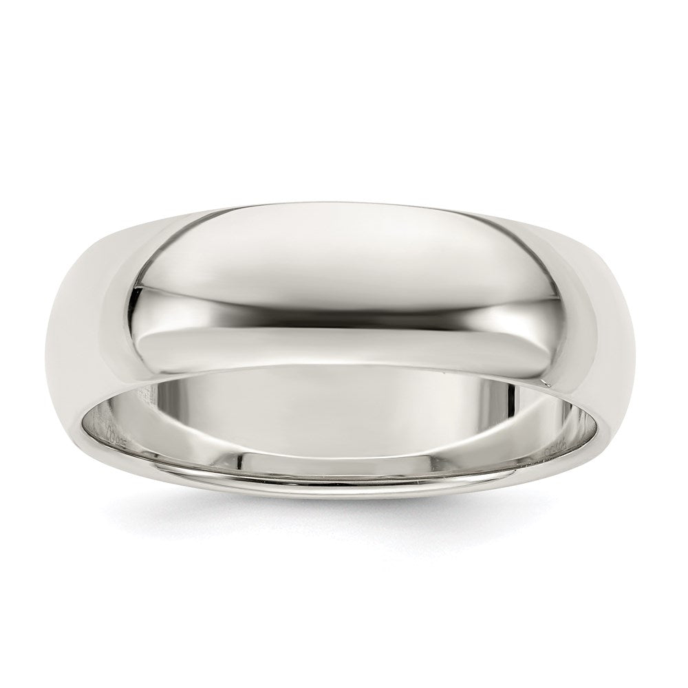 Sterling Silver 7mm Half-Round Band