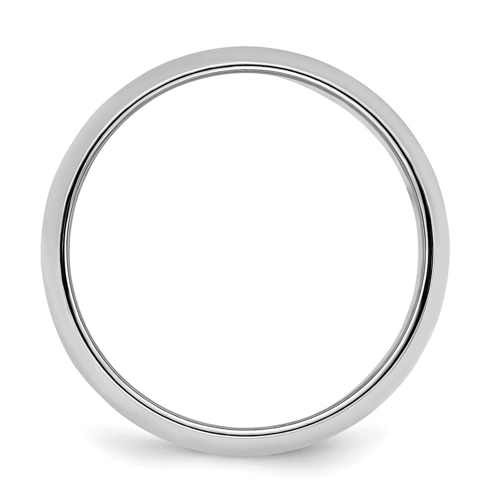 Sterling Silver Rhodium-plated 7mm Half-Round Band