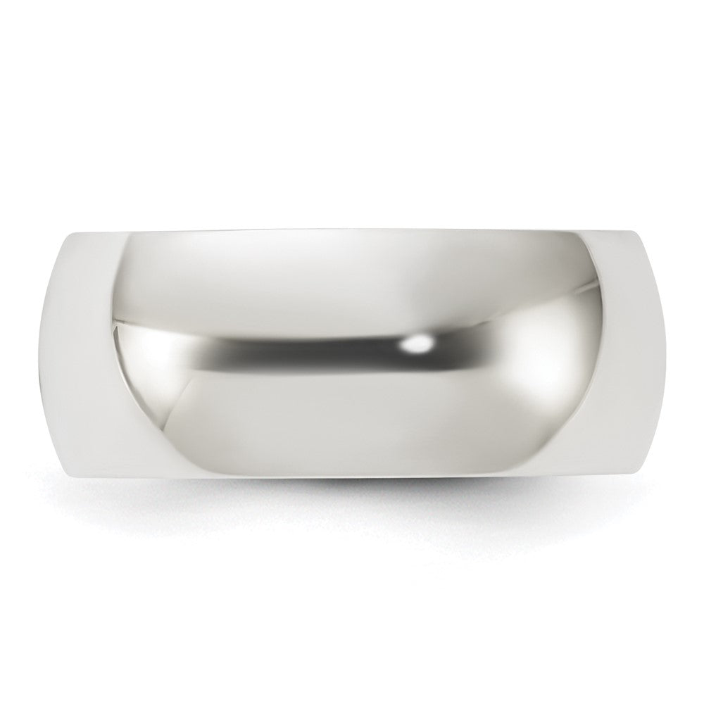 Sterling Silver 8mm Half-Round Band