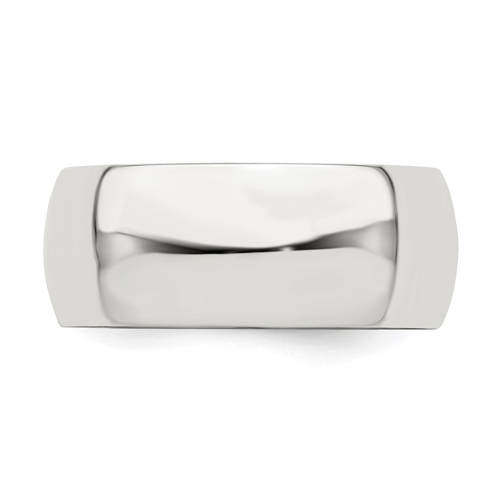 Sterling Silver 8mm Half-Round Band