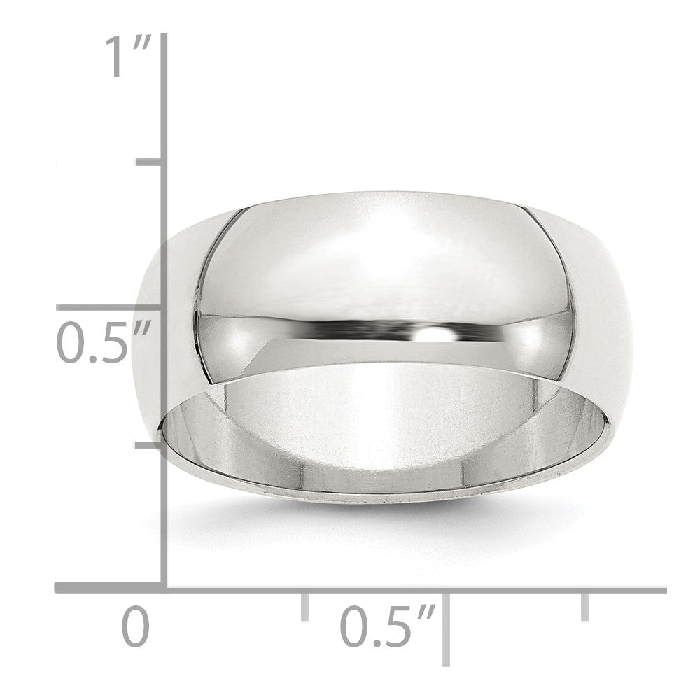 Sterling Silver 8mm Half-Round Band
