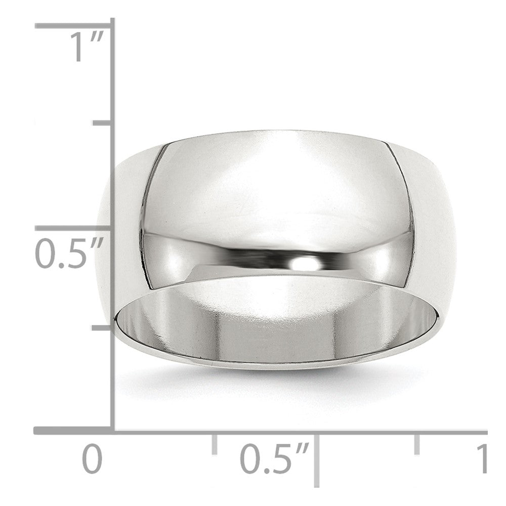 Sterling Silver 9mm Half-Round Band