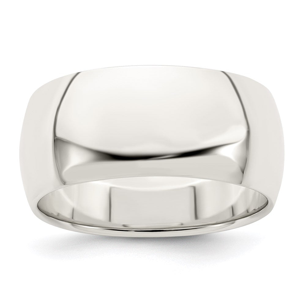 Sterling Silver 9mm Half-Round Band