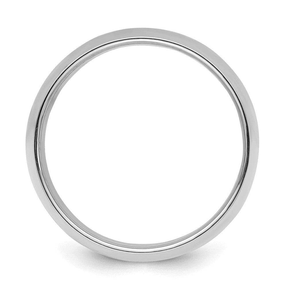 Sterling Silver Rhodium-plated 9mm Half-Round Band