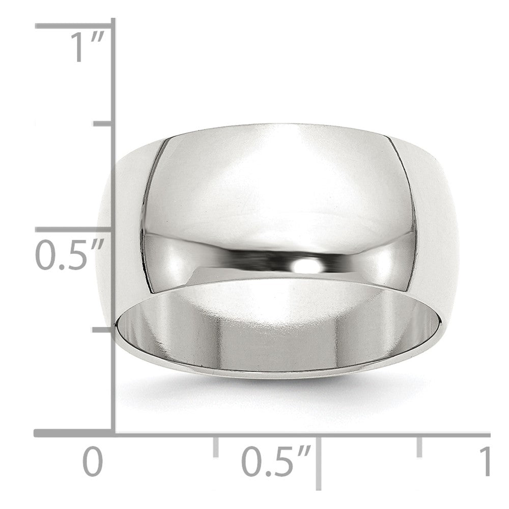 Sterling Silver 10mm Half Round Band