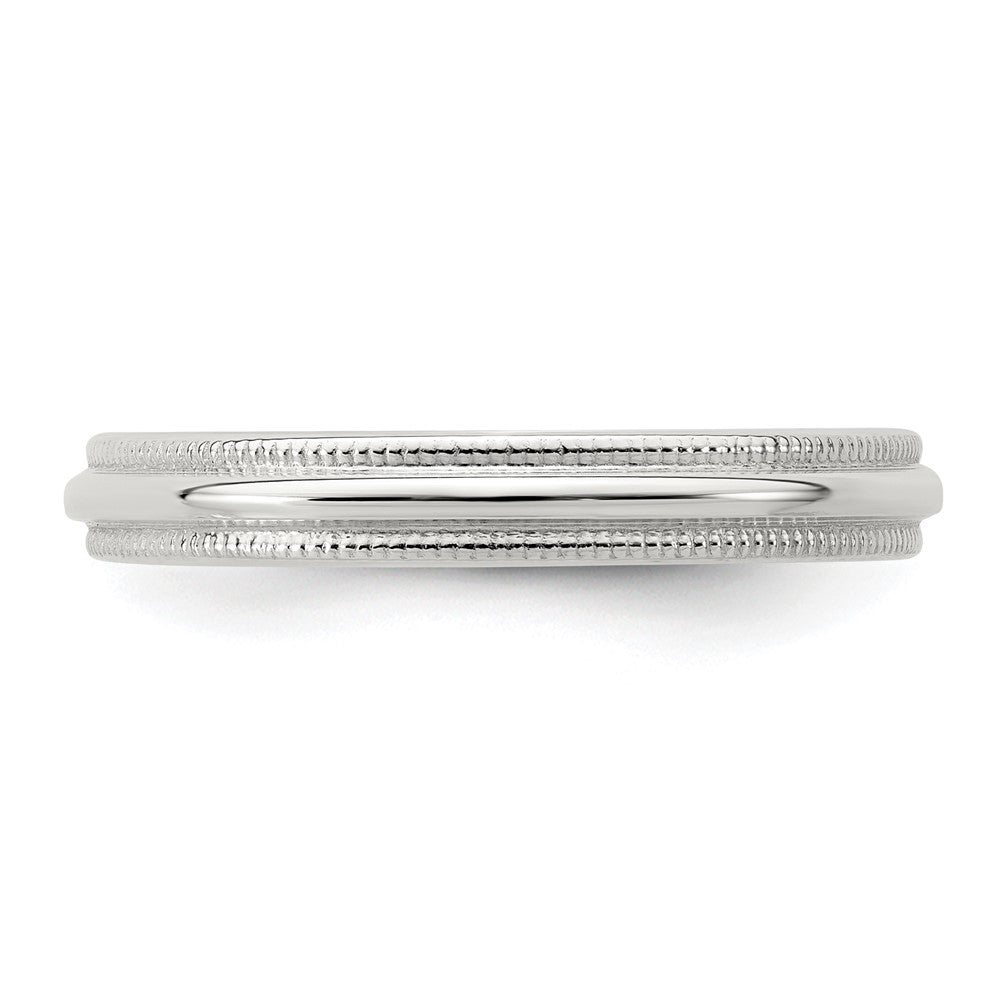 Sterling Silver 3mm Half Round Milgrain Band