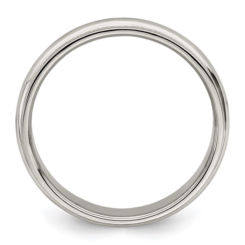 Sterling Silver 4mm Half Round Milgrain Band