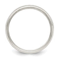 Sterling Silver 5mm Half Round Milgrain Band