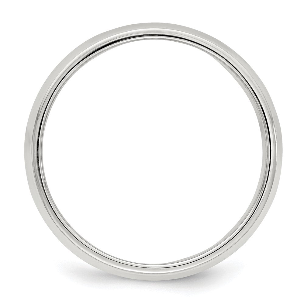 Sterling Silver 6mm Half Round Milgrain Band