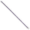 Sterling Silver Rhodium-plated Amethyst Bracelet