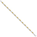 Sterling Silver Rhodium-plated Citrine Bracelet