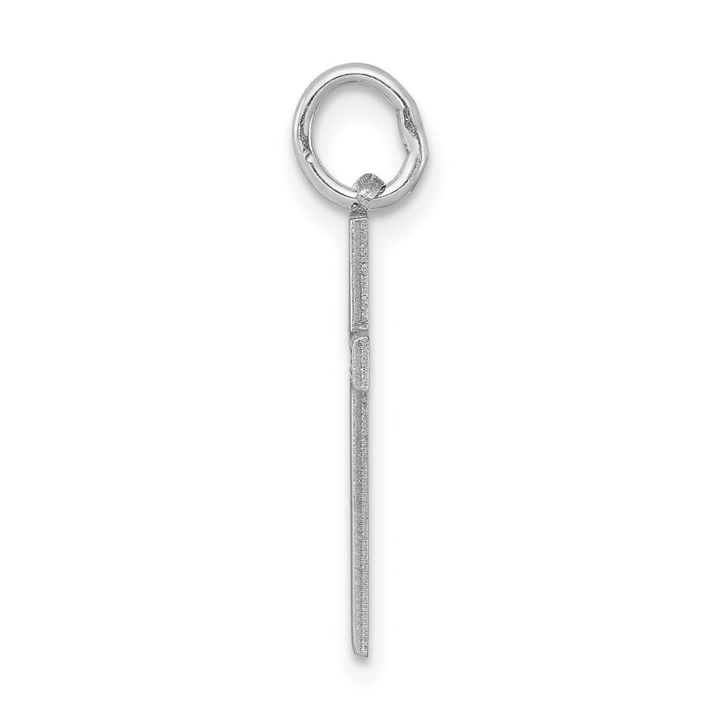 Sterling Silver Rhodium-plated Laser Cut Cross Charm
