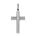 Sterling Silver Rhodium-plated Laser Cut Cross Charm