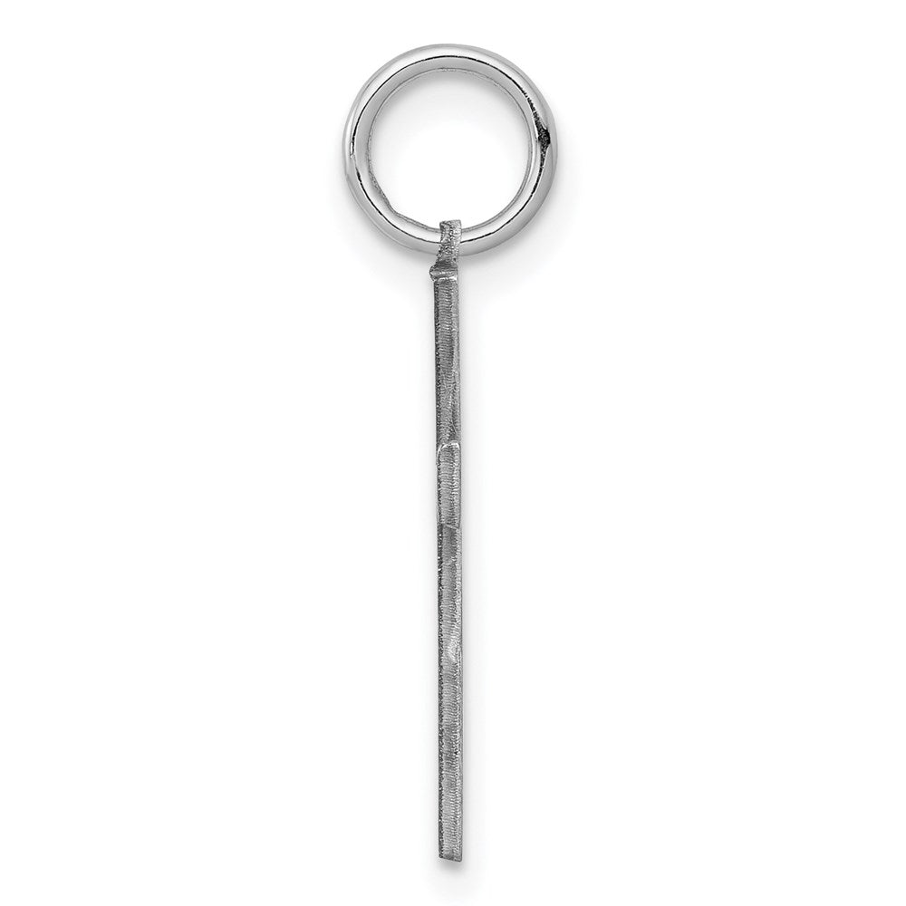 Sterling Silver Rhodium-plated Laser Cut Cross Charm