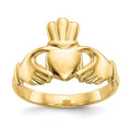 14k Polished Claddagh Ring
