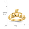 14k Polished Claddagh Ring