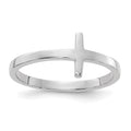 14k White Gold Sideways Cross Ring