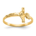 14k Childs Polished Crucifix Ring