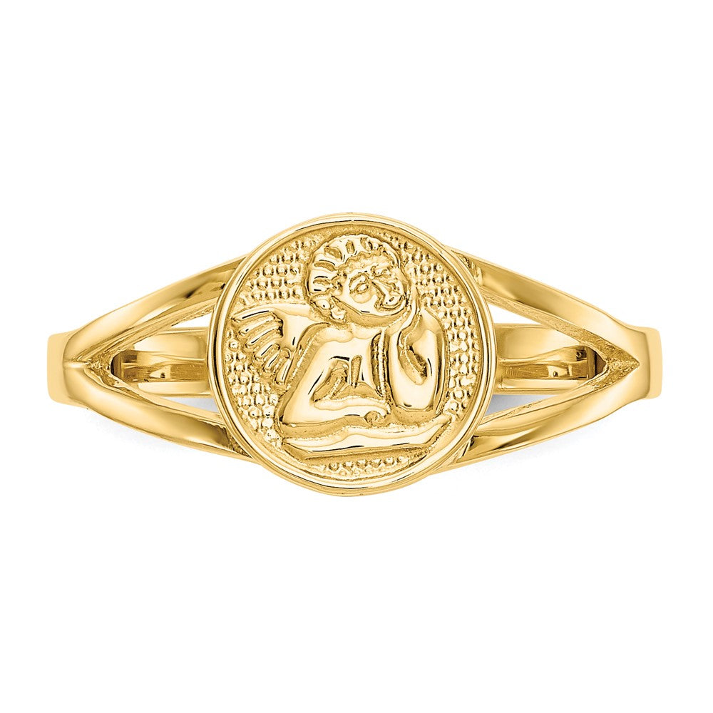 14k Polished Angel Ring