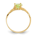 14k August CZ Birthstone Claddagh Ring
