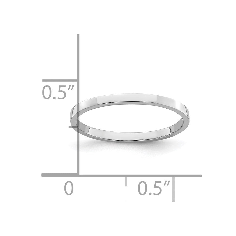 14k White Gold Polished Baby Ring