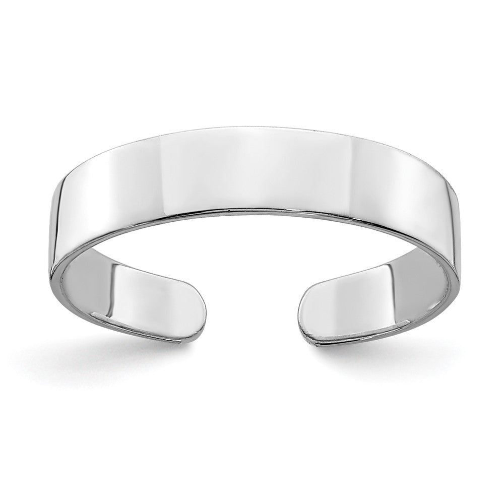 14k White Gold Polished Adjustable Toe Ring