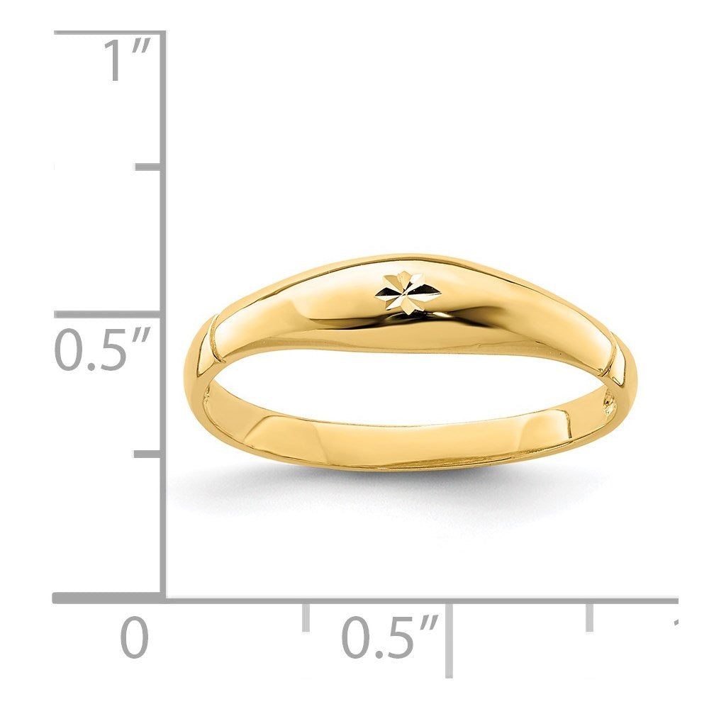 14K D/C Band Ring