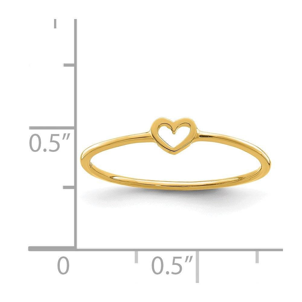14K Polished Heart Ring