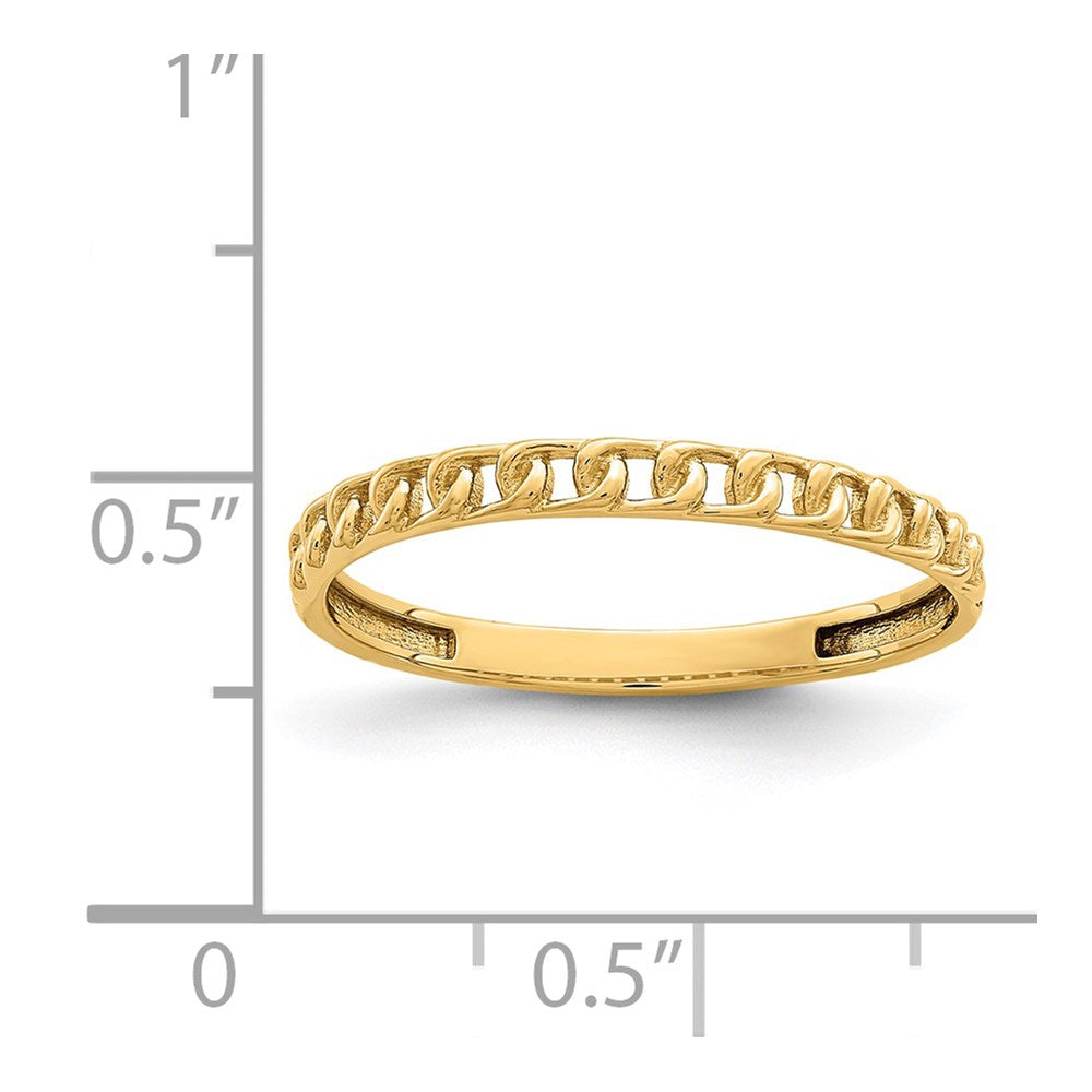14K Link Design Ring