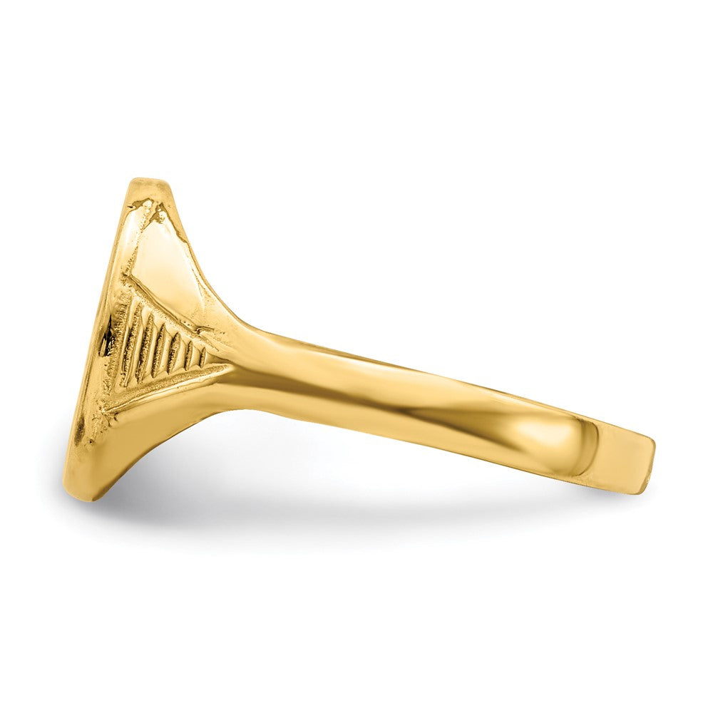 14k Oval Flower Baby Ring