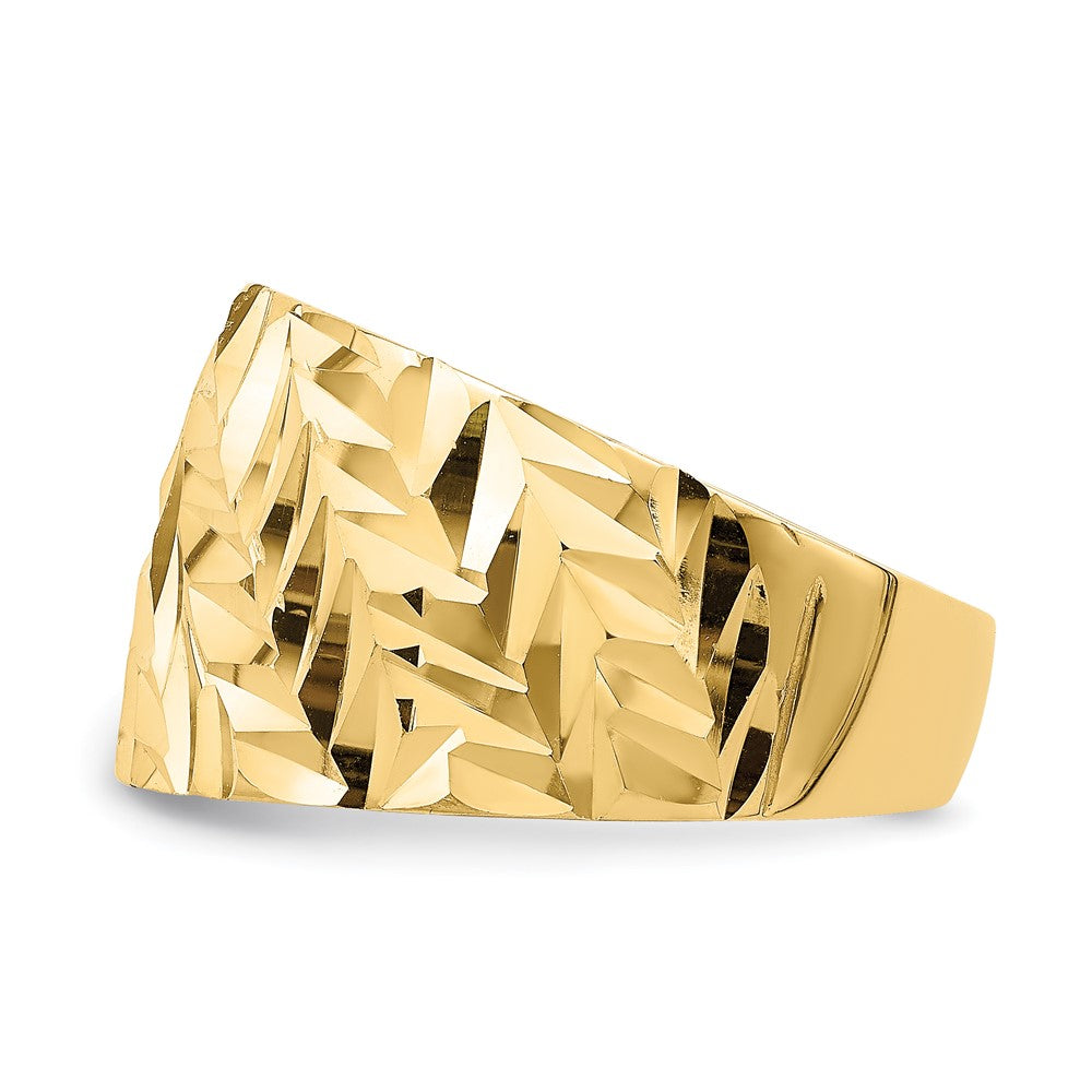 14k D/C Arrow Slash Dome Ring