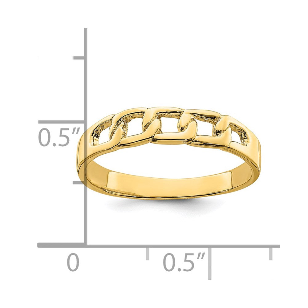 14k Polished Link Band Ring