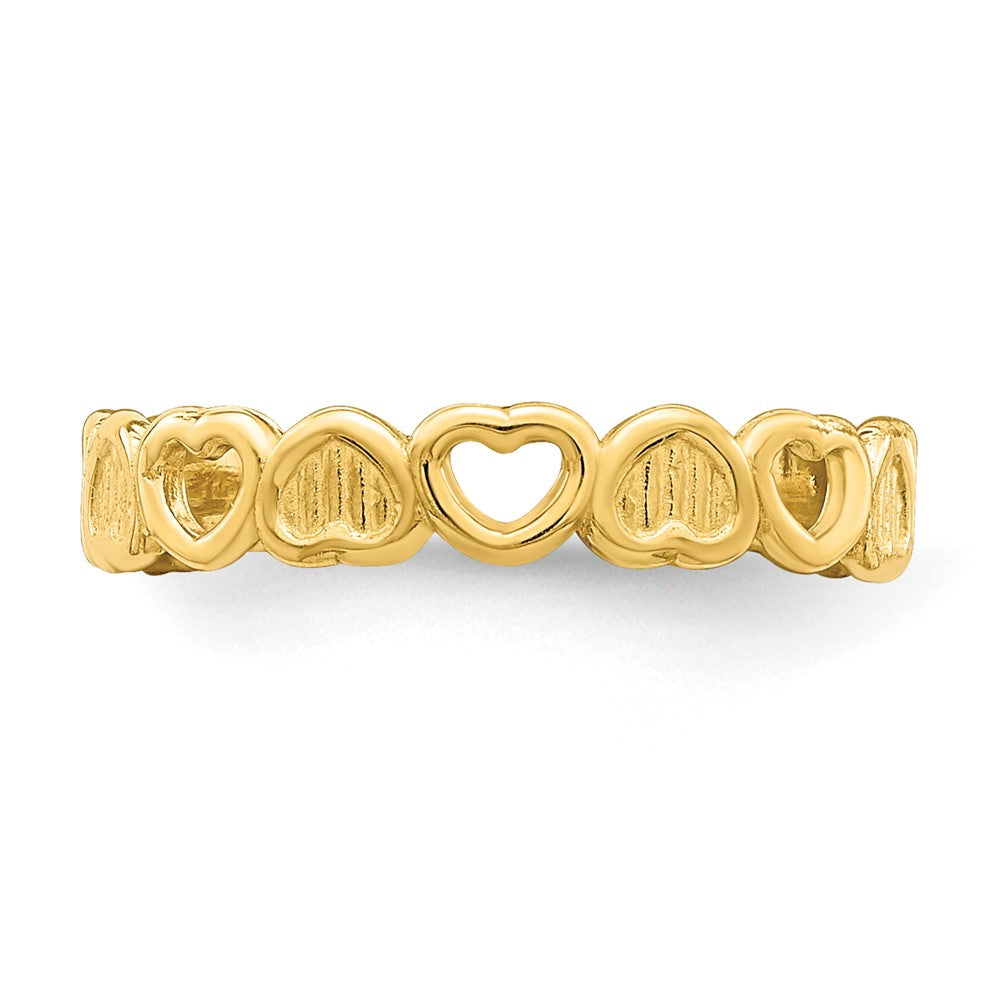 14k Adjustable Heart Toe Ring